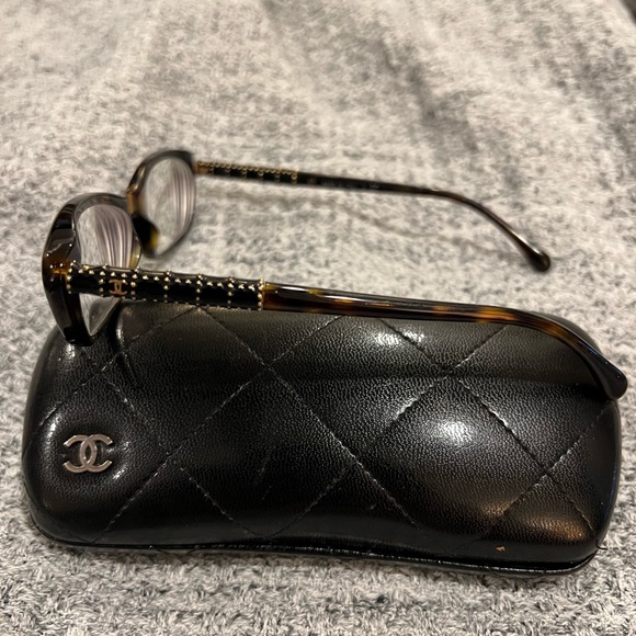 Rare Authentic Chanel 3215 c.714 Tortoise Gold 53mm Glasses Frames Italy RX-able - Picture 4 of 8